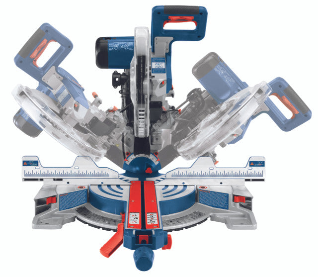 Bosch GCM12SD, 12” Dual bevel glide miter saw w zero clearance glide mechanism & smooth, accurate cutting