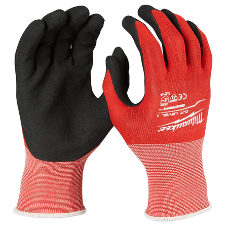 Milwaukee 48-22-8901B, Cut Level 1 Dipped Gloves 12 Pack - Medium