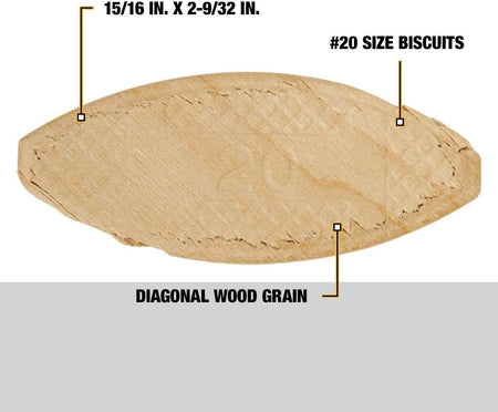DEWALT DW6825, Tube Biscuits Size 20 (100/Jar)