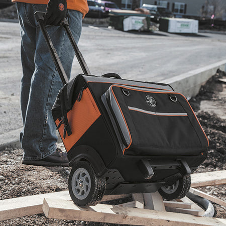 Klein Tools 55452RTB, Tool Bag, Tradesman Pro™ Rolling Tool Bag, 24 Pockets, 19-Inch