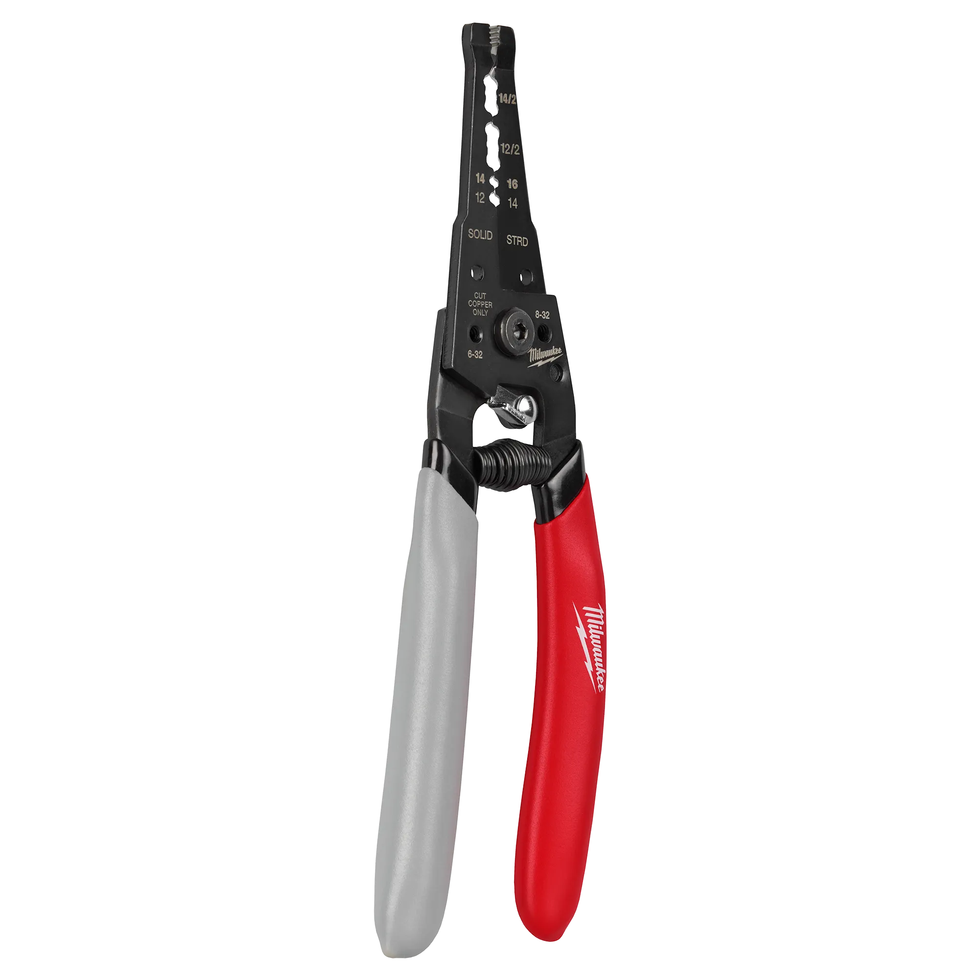 Milwaukee 48-22-3081, 12/2 & 14/2 NM Dipped Grip Wire Stripper & Cutter