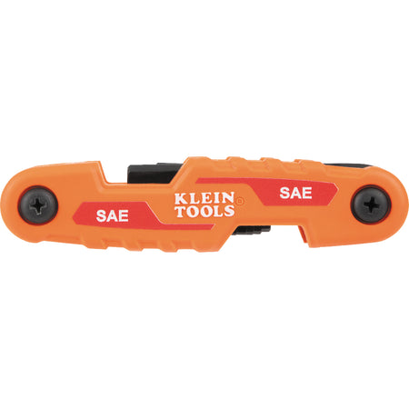 Klein Tools 70542, Compact Folding Hex Key Set, SAE and Metric