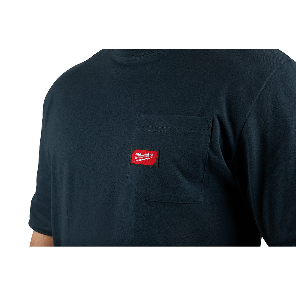 Milwaukee 601B, HEAVY DUTY POCKET TEE SHIRT (BLACK)