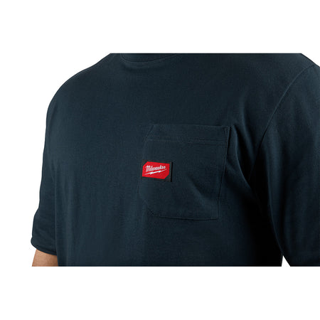 Milwaukee 601B, HEAVY DUTY POCKET TEE SHIRT (BLACK)