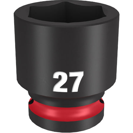 Milwaukee 49-66-6259, 1/2" Drive 27MM  Standard SHOCKWAVE Impact Duty 6 Point Socket