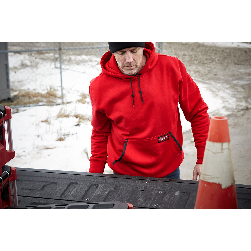 Milwaukee 350R-L, HD PULLOVER HOODIE - RED L (Discontinued)
