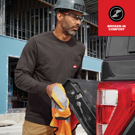 Milwaukee 606B-2X, GRIDIRON™ Pocket T-Shirt - Long Sleeve Black 2X