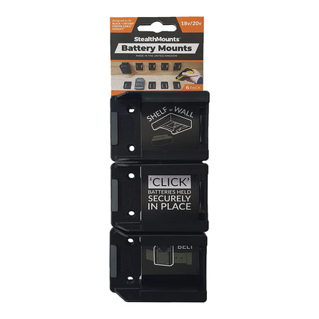 StealthMounts BM-CAS18-BLK-6, Cordless Alliance System (Metabo) (6 Pack) - Black