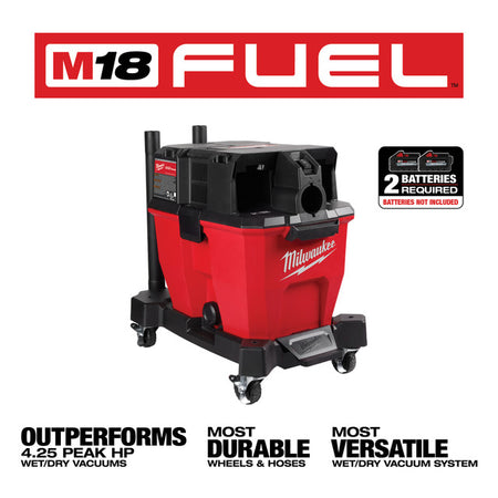 Milwaukee 0920-20, M18 FUEL™ 9 Gallon Dual-Battery Wet/Dry Vacuum