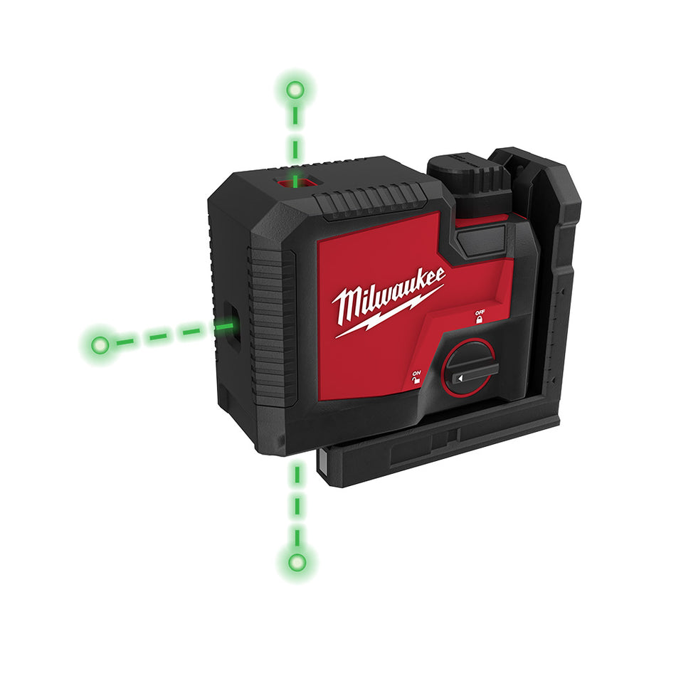 Milwaukee 3510-21, USB Rechargeable Green 3-Point Laser