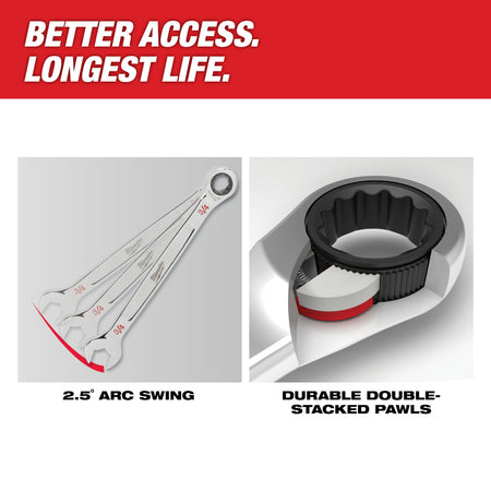 Milwaukee 48-22-9507 7pc Combination Wrench Set - Metric