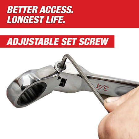 Milwaukee 48-22-9529, Flex Head Ratcheting Wrench Set - Metric - 7 Piece