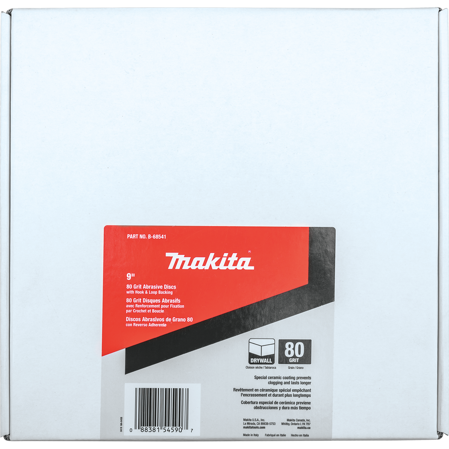 Makita B-68541, 9" Drywall Sanding Disc Hook & Loop 9 Holes 80 Grit (25/Pack)