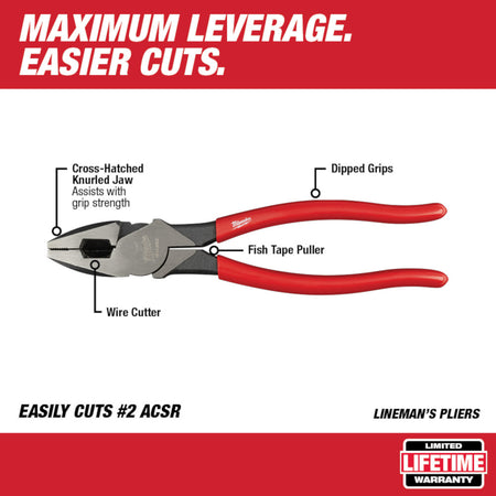 Milwaukee 48-22-6502, High-Leverage Lineman's Pliers