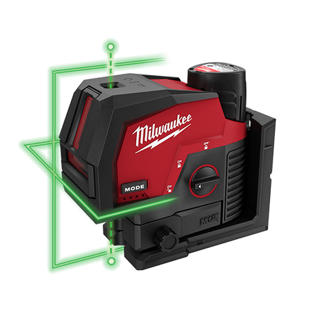 Milwaukee 3622-21, M12 Green Cross Line & Plumb Points Laser Kit