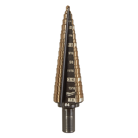 Milwaukee 48-89-9284, Cobalt Step Drill Bit #4 (3/16-7/8")