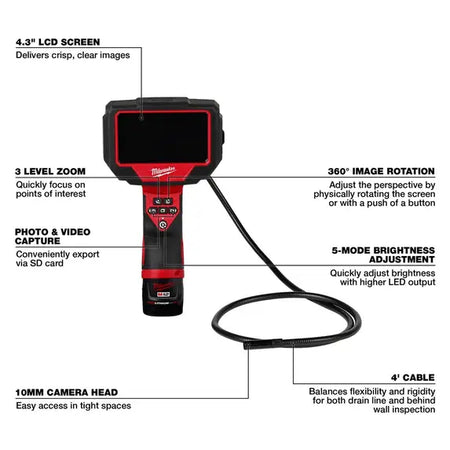 Milwaukee 2323-21, M12™ M-Spector™ 360 4' Inspection Camera