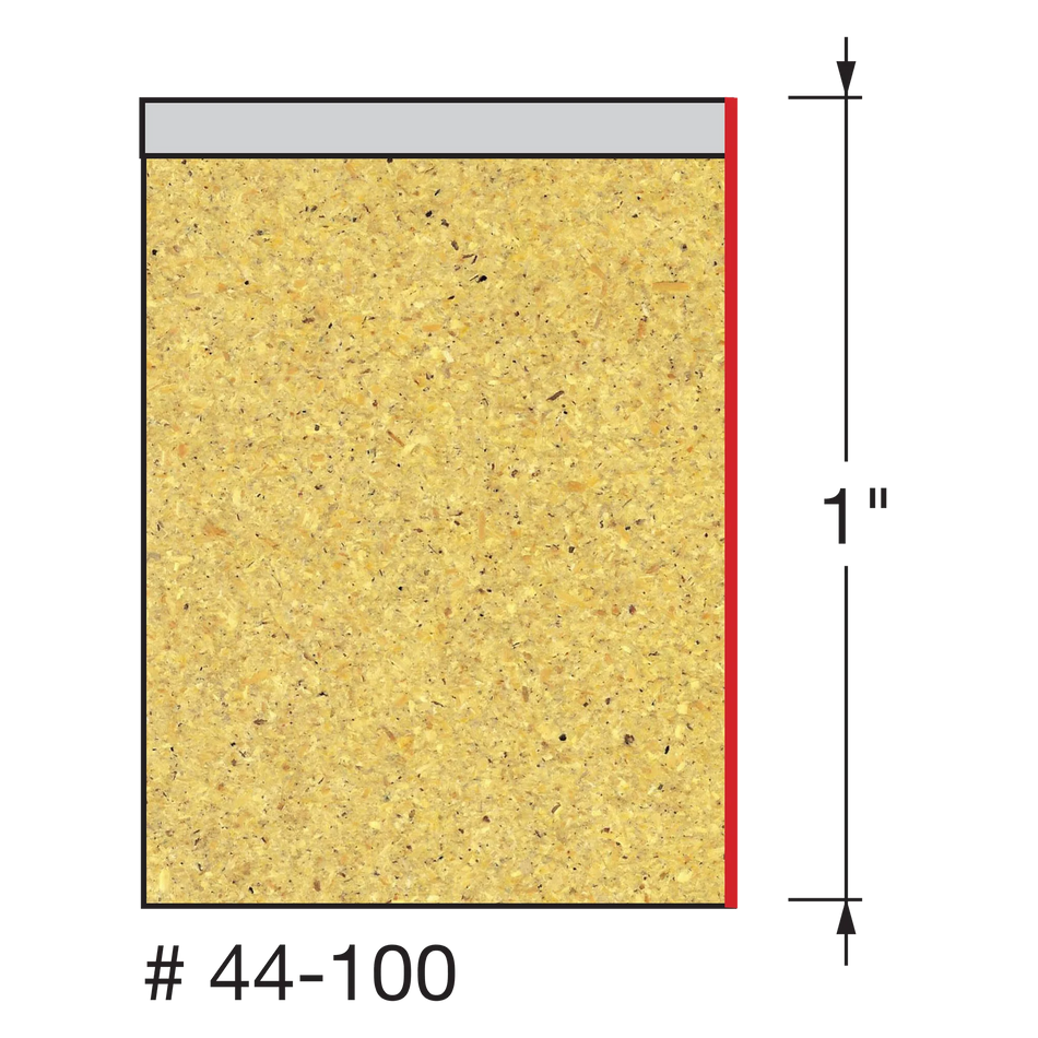Freud 44-100, Carbide Router Bit - 1/2" x 1" Bottom Bearing Flush Trim Bit (1/4" Shank)