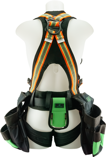 Primeline 23-046, JUGGERNAUT TRU-VIS UTILITY HARNESS WITH BAGS - SMALL