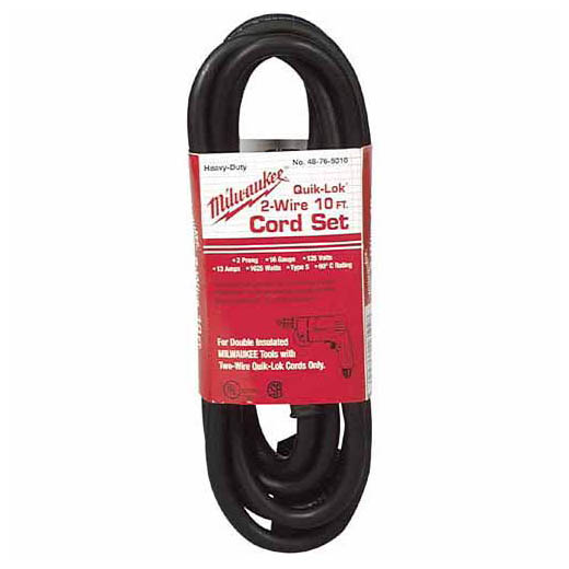 Milwaukee 48-76-5010, 10' QUIK-LOK Cord 2-Wire