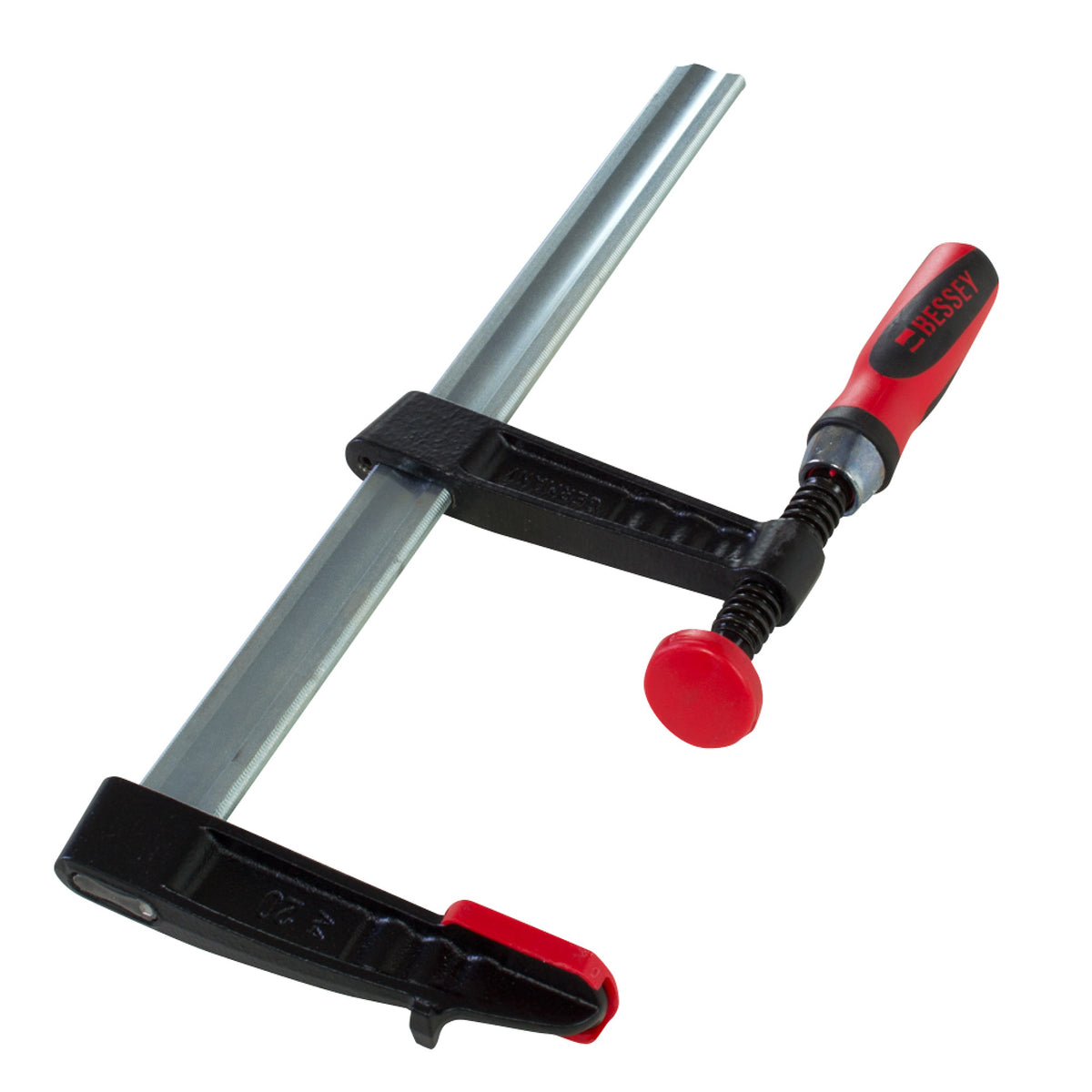 BESSEY TG4.008+2K, Clamp, woodworking, F-style, 2K handle, replaceable pads, 4 In. x 8 In., 880 lb