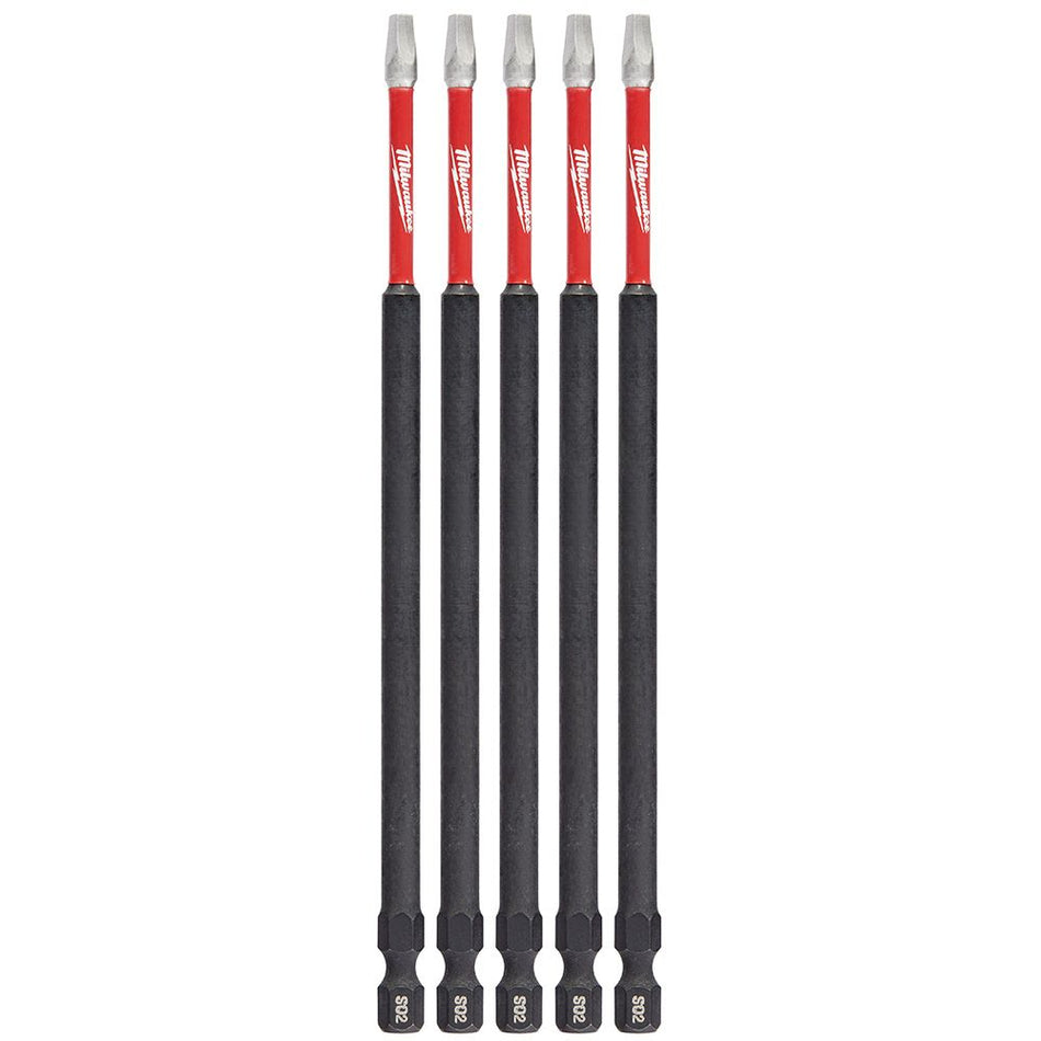 Milwaukee 48-32-4855, SHOCKWAVE 6" SQ2 IMPACT BIT (5PK)