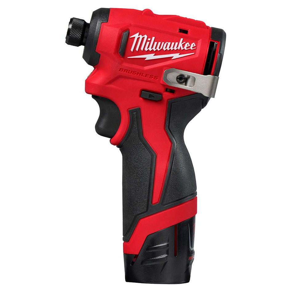 Milwaukee 3450-22, M12™ Subcompact Brushless 1/4" Hex Impact Driver Kit