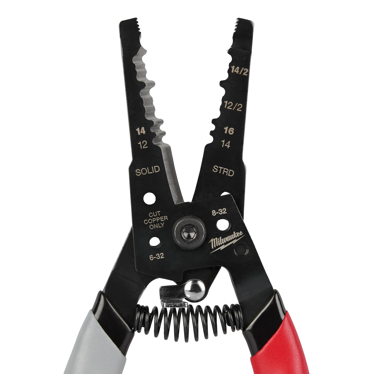 Milwaukee 48-22-3081, 12/2 & 14/2 NM Dipped Grip Wire Stripper & Cutter