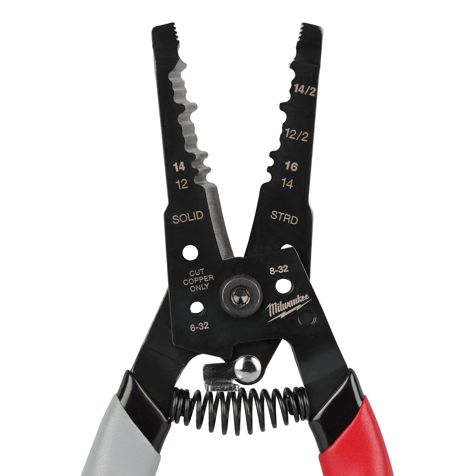 Milwaukee 48-22-3081, 12/2 & 14/2 NM Dipped Grip Wire Stripper & Cutter