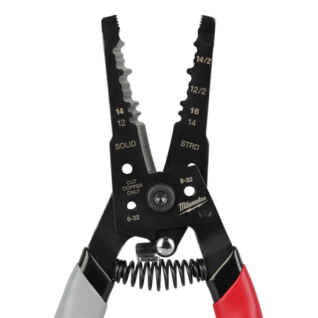 Milwaukee 48-22-3081, 12/2 & 14/2 NM Dipped Grip Wire Stripper & Cutter