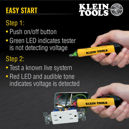 Klein Tools NCVT1PKIT, Non-Contact Voltage and GFCI Receptacle Test Kit