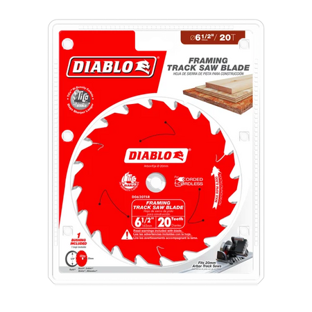 Diablo D0620TSR, 6-1/2" 20-Teeth Track Saw Blade for Framing