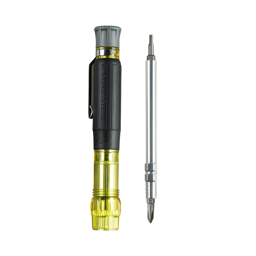 Klein Tools 32614, Multi-Bit Electronics Pocket Screwdriver, 4-in-1, Ph, Sl Bits