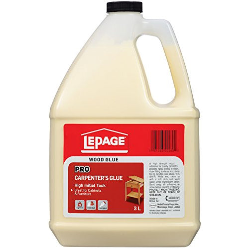 LePage 530538, Pro Carpenter's Glue 3L (Refill Bottle)