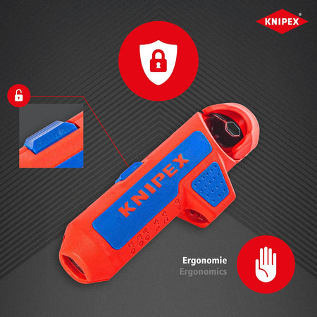 Knipex 16 95 01 SB, ErgoStrip Universal Stripping Tool 135 mm Right Hand