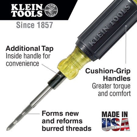 Klein Tools 626, 6-in-1 Tapping Tool, Cushion Grip