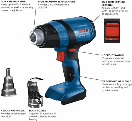 BOSCH GHG18V-50N, 18V Heat Gun (Bare Tool)