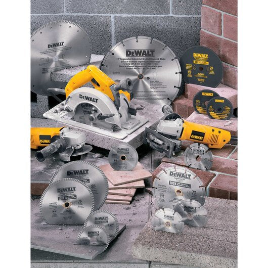 DEWALT DW4700, Industrial 4'' Dry or Wet Cutting Continuous Rim Diamond Saw Blade with 7/8'' Arbor