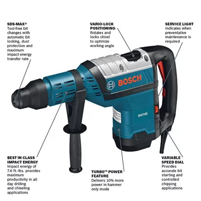 BOSCH RH745, 1-3/4" SDS-max® Combination Hammer