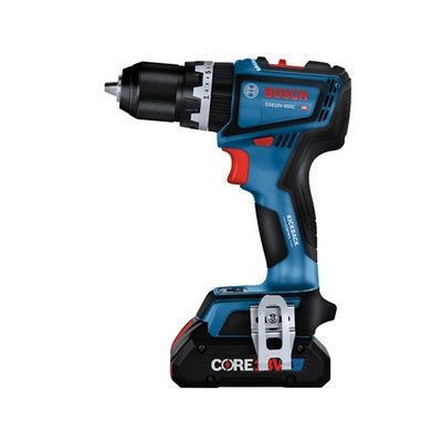 BOSCH GSB18V-800CB24, 1/2 In. Brushless Connected-Ready Hammer Drill/Driver Kit with (2) CORE18V® 4 Ah Advanced Power Batteries