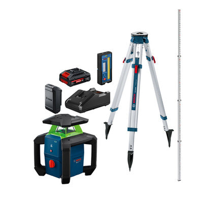 BOSCH GRL18V-31K, 18V Green-Beam Horizontal Rotary Laser Kit with Carrying Case