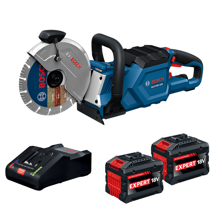 BOSCH GCS18V-230N215X, 18V Brushless 9 In. Cutoff Saw Kit with (2) EXPERT 15 Ah Batteries