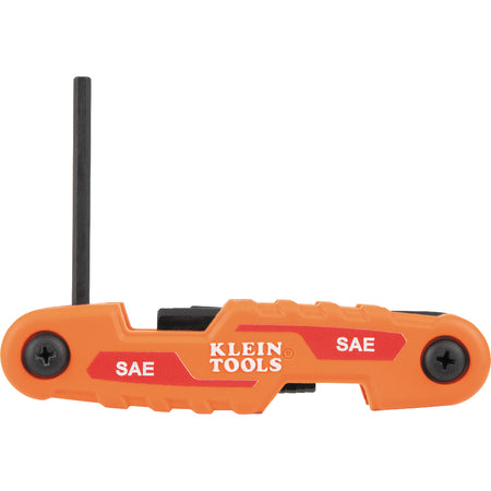 Klein Tools 70542, Compact Folding Hex Key Set, SAE and Metric
