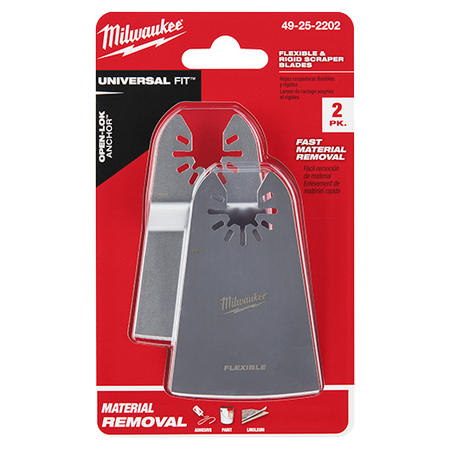 Milwaukee 49-25-2202, OPEN-LOK 2" RIGID & 2" FLEXIBLE SCRAPER VARIETY PACK 2PC