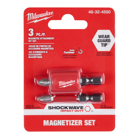 Milwaukee 48-32-4550, SHOCKWAVE Impact Duty™ Magnetic Attachment and PH2 Bit Set - 3PC