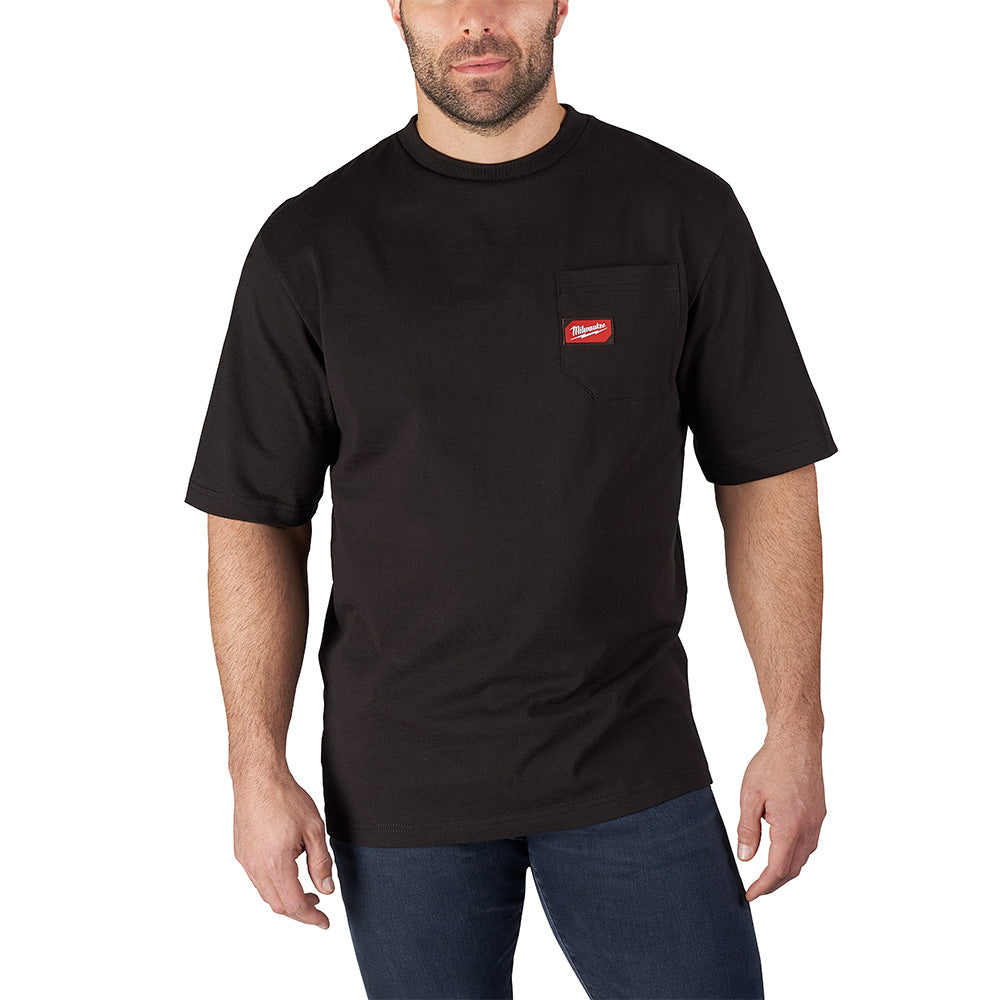 Milwaukee 601B, HEAVY DUTY POCKET TEE SHIRT (BLACK)