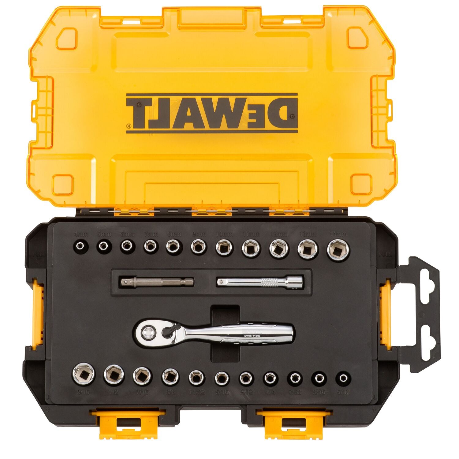 DEWALT DWMT73807, 15 Piece 1/4'' & 3/8'' Drive Tool Accessory Set