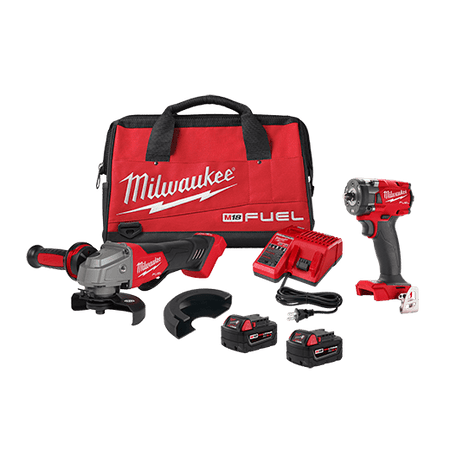 Milwaukee 2991-22, M18 FUEL 2-Tool Impact Combo Kit (Impact Wrench + Grinder)