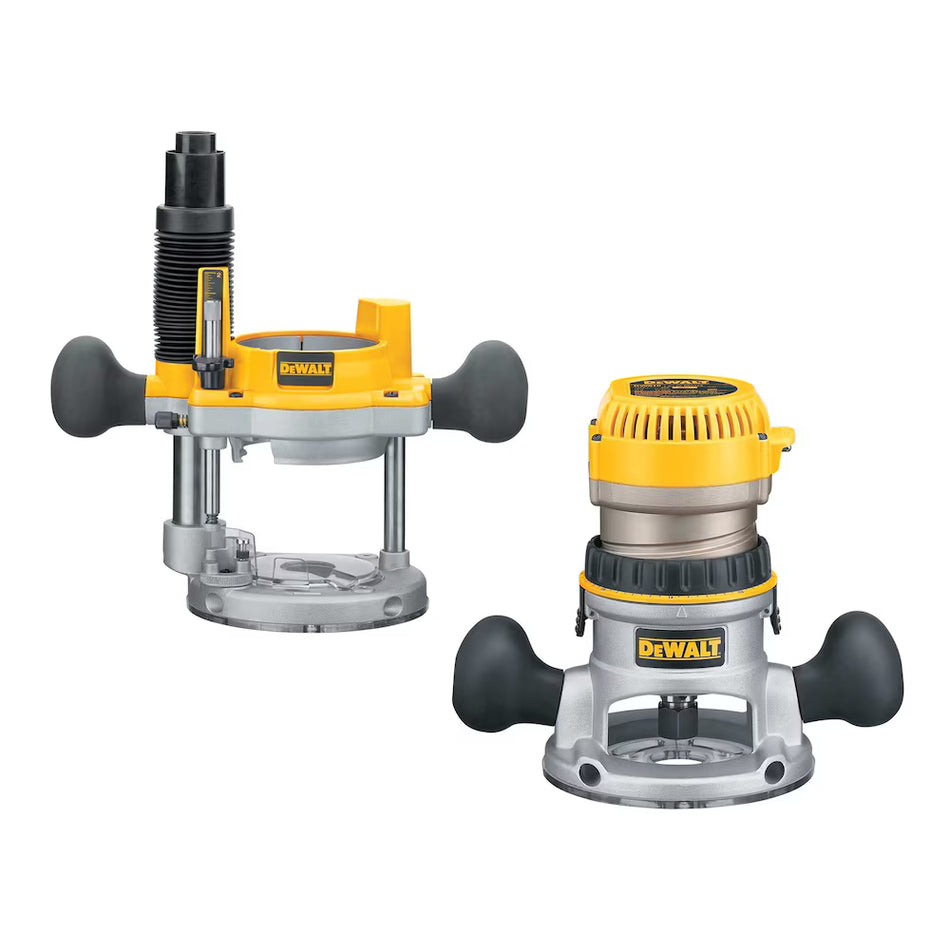 DEWALT DW616PK, 1-3/4 HP (maximum motor HP) Fixed Base / Plunge Router Combo Kit