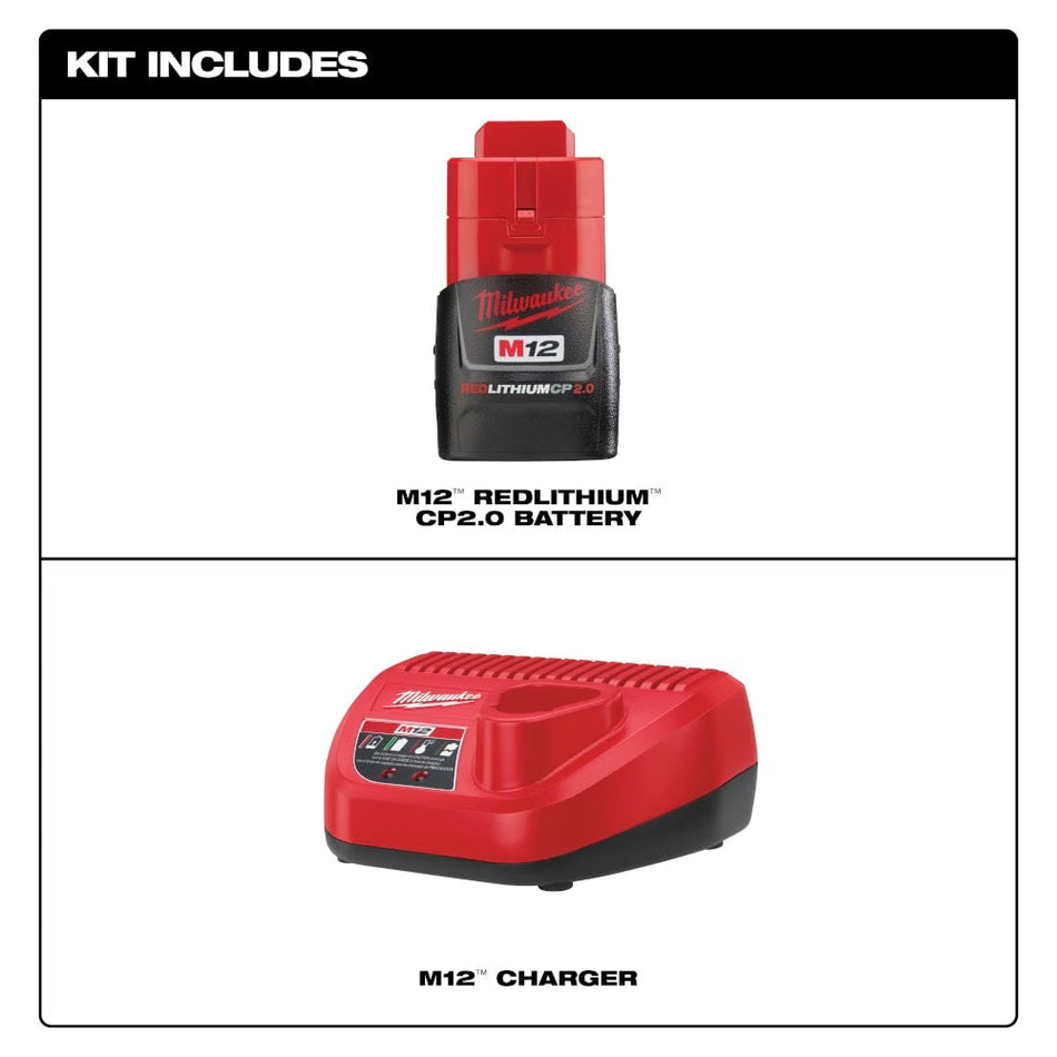 Milwaukee 48-59-2420, M12 2.0 Starter Kit